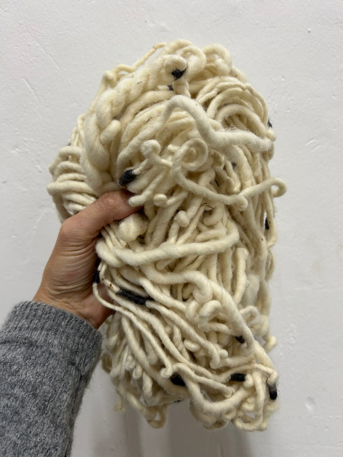 Merino Wool - Ecru & Black Speckles