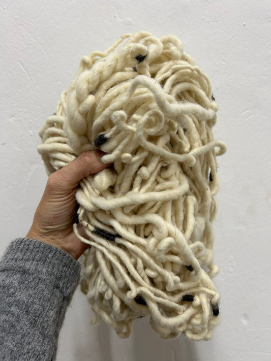 Merino Wool - Ecru & Black Speckles